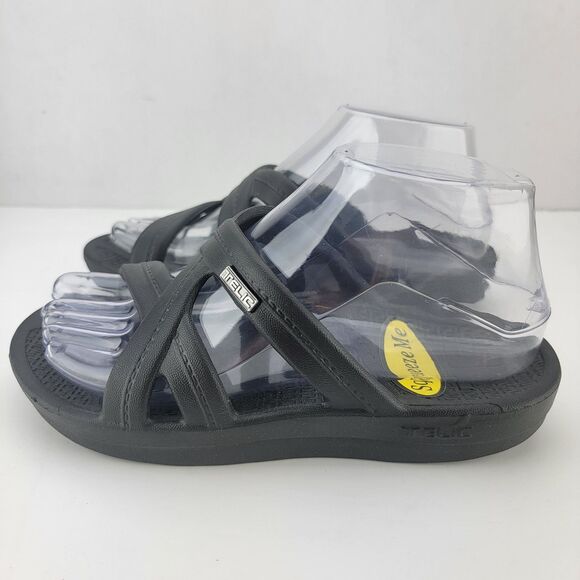 Telic Womens Size 6 2XS Black Mallory Slides Open Toe Sandals - Picture 1 of 8